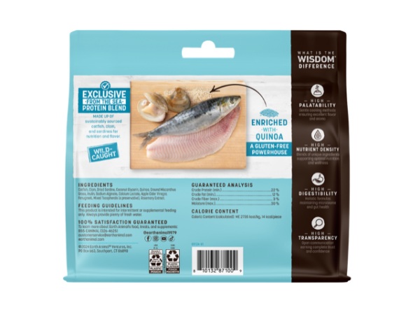 Earth Animal Dog Treats Wisdom Air Dried Jerky From the Sea 4oz