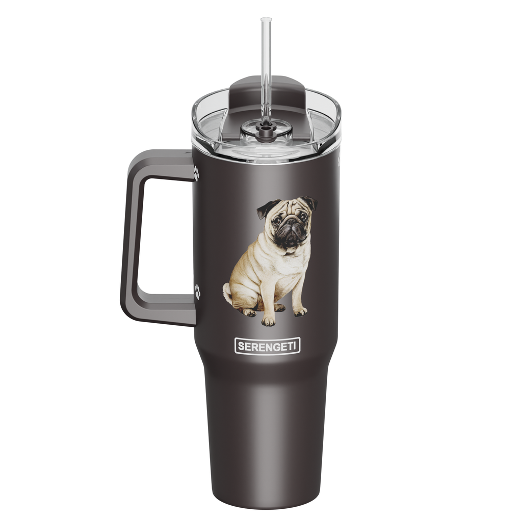 Serengeti Pug Stainless Steel Tumbler 40oz