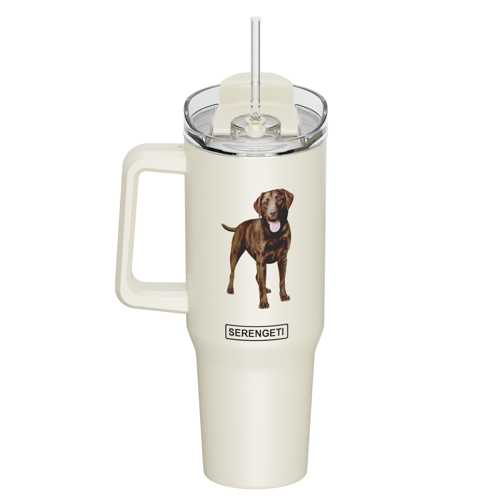 Serengeti Chocolate Labrador Stainless Steel Tumbler 40oz