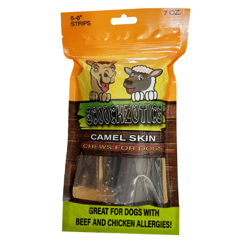 Scoochie Dog Chew Camel Skins 6" 7oz