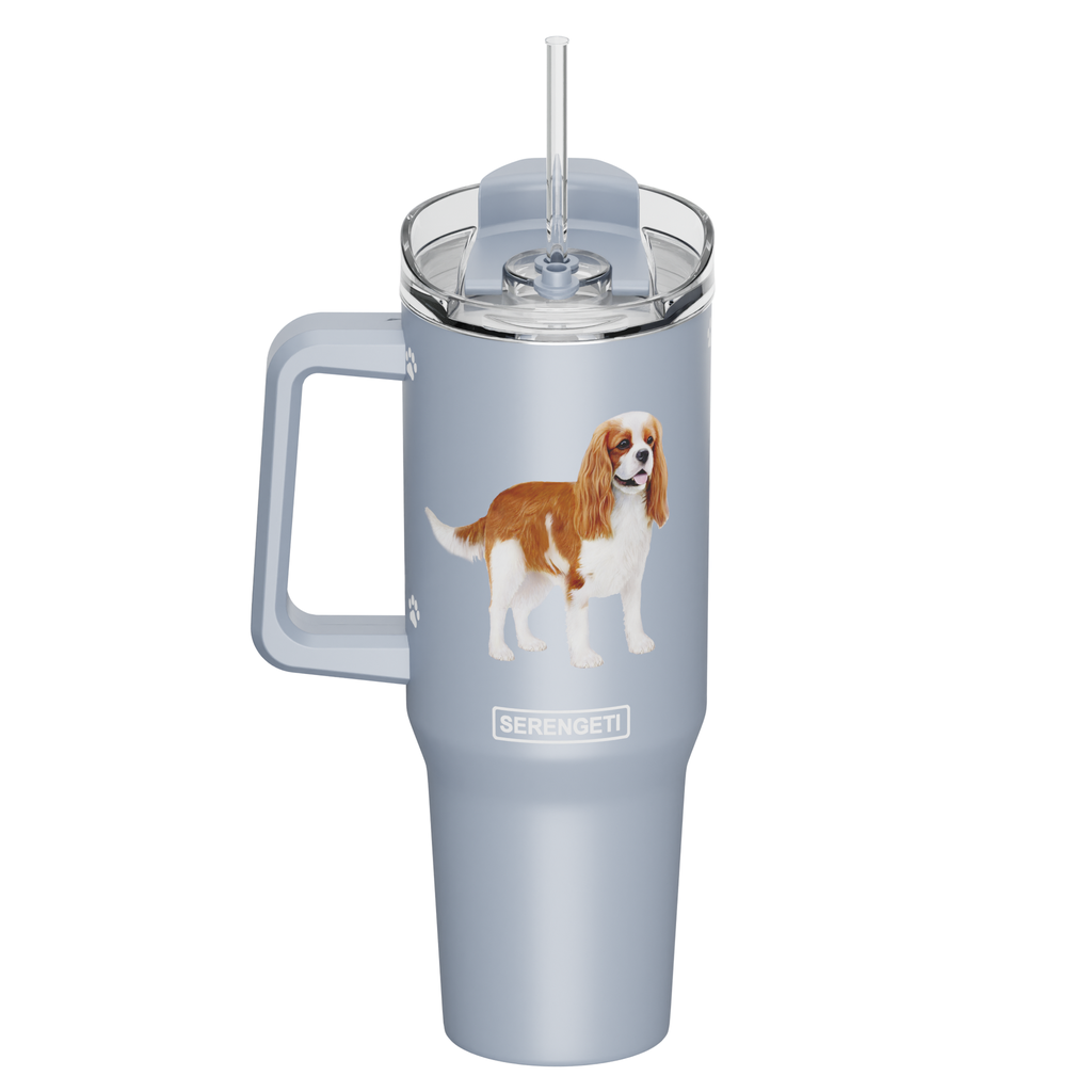 Serengeti King Charles Cavalier Stainless Steel Tumbler 40oz