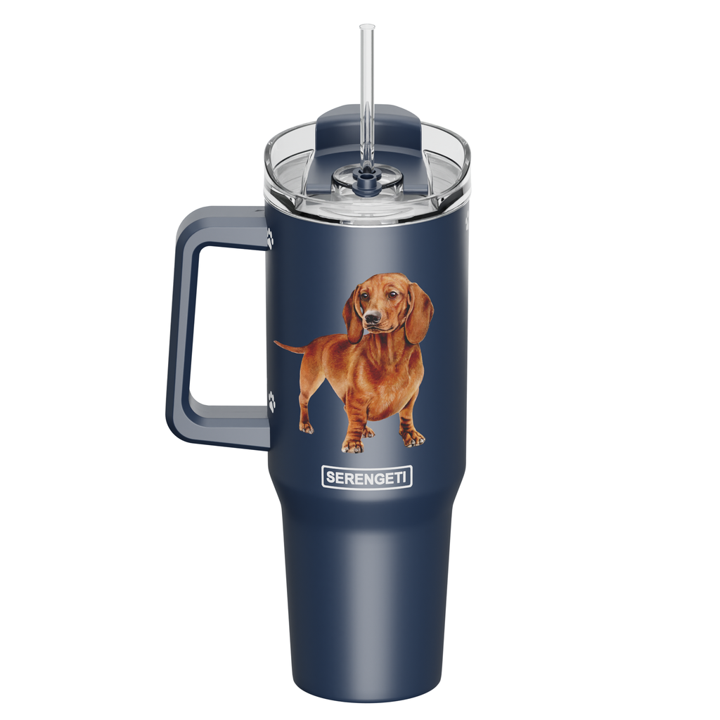 Serengeti Dachshund Red Stainless Steel Tumbler 40oz