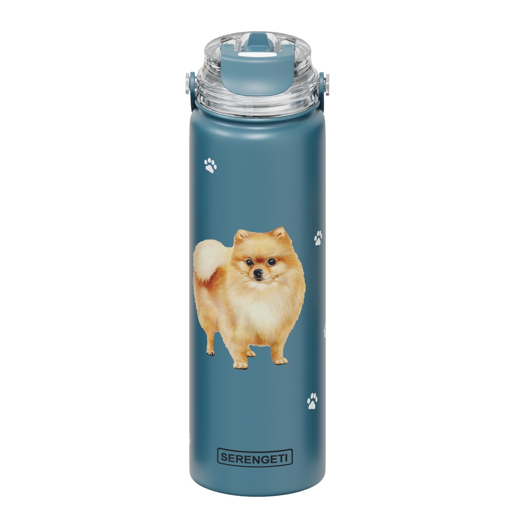 Serengeti Pomeranian Stainless Steel Water Bottle 24oz