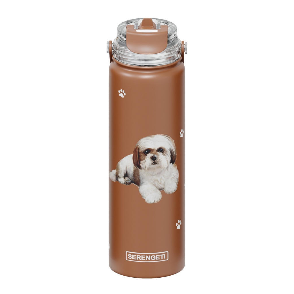 Serengeti Shih Tzu Stainless Steel Water Bottle 24oz