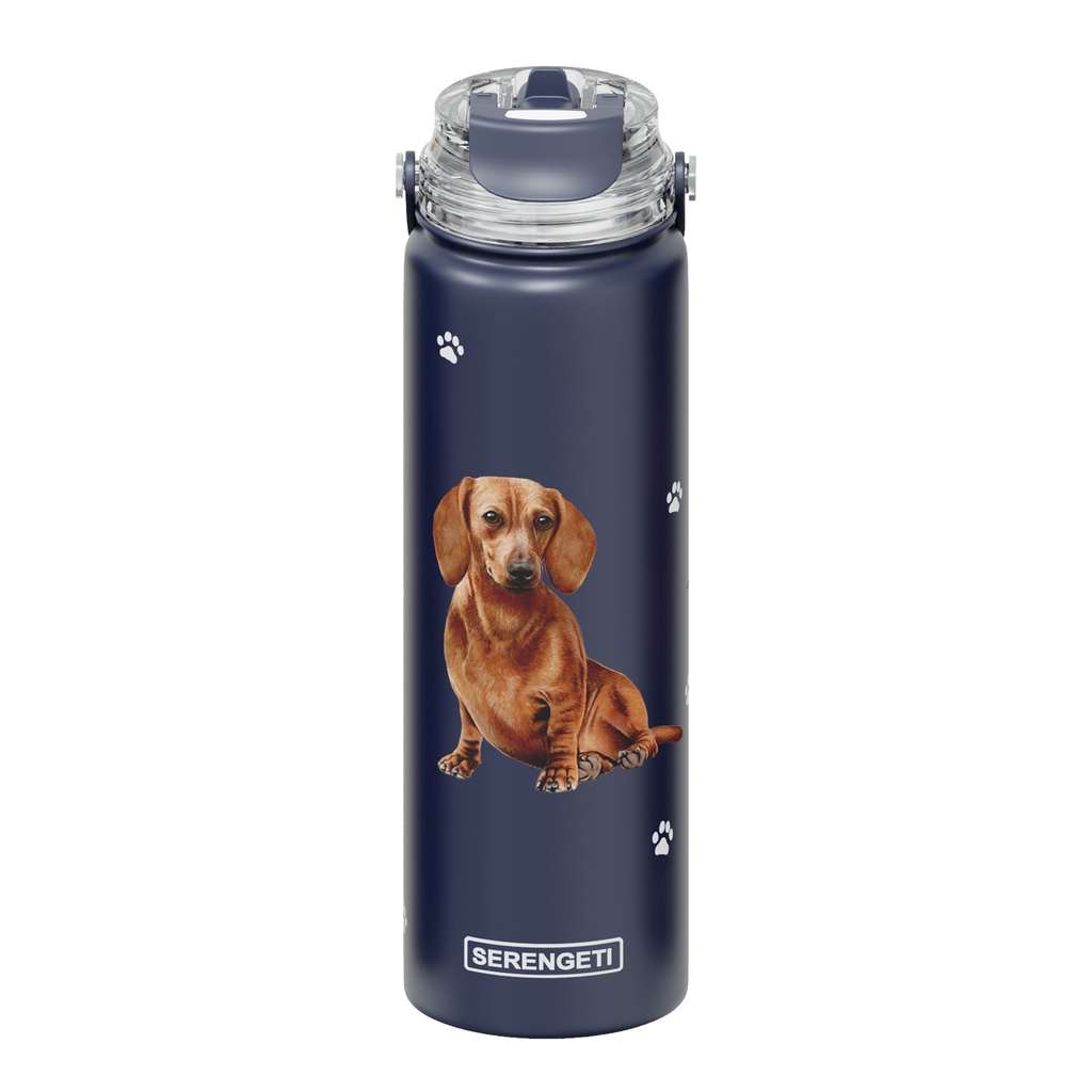 Serengeti Dachshund Red Stainless Steel Water Bottle 24oz