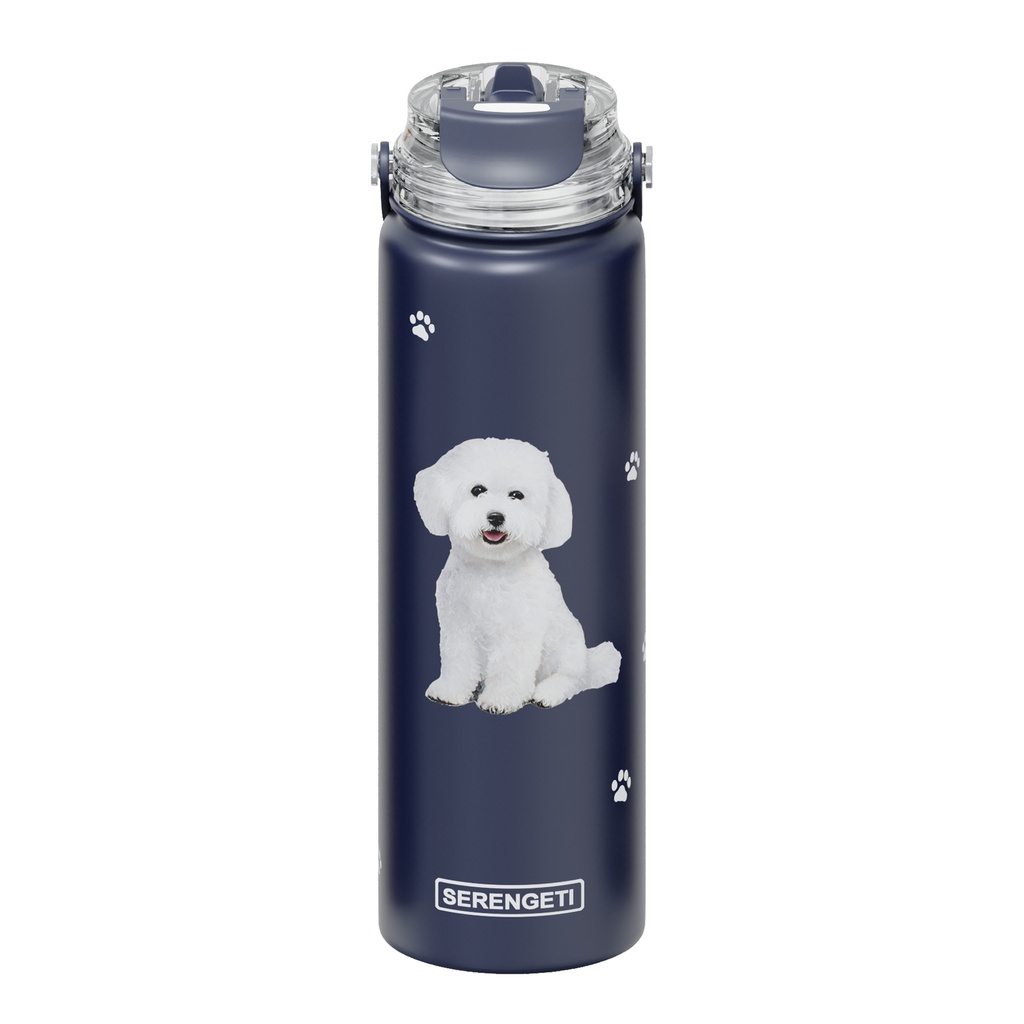 Serengeti Bichon Frise Stainless Steel Water Bottle 24oz