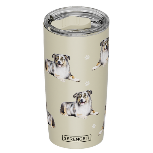 Serengeti Australian Shepherd Stainless Steel Tumbler 20oz