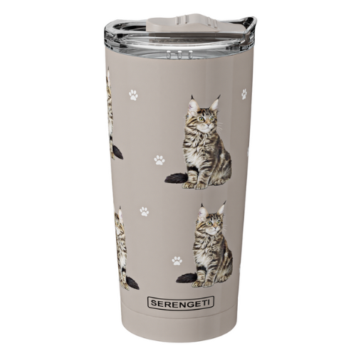 Serengeti Cat Maine Coon Stainless Steel Tumbler 20oz
