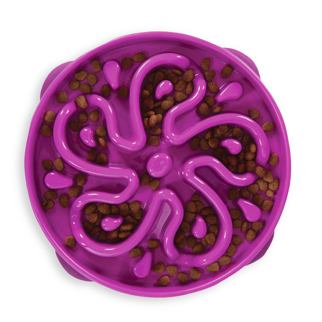 Outward Hound Fun Feeder Large Slow Feeder Dog Bowl Purple