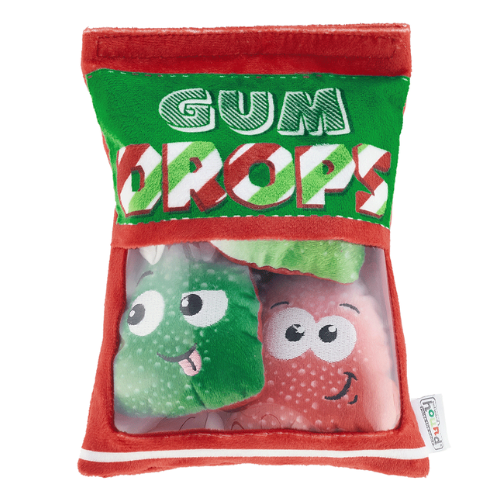 Outward Hound Holiday Dog Toy Gum Drops Snack Bag