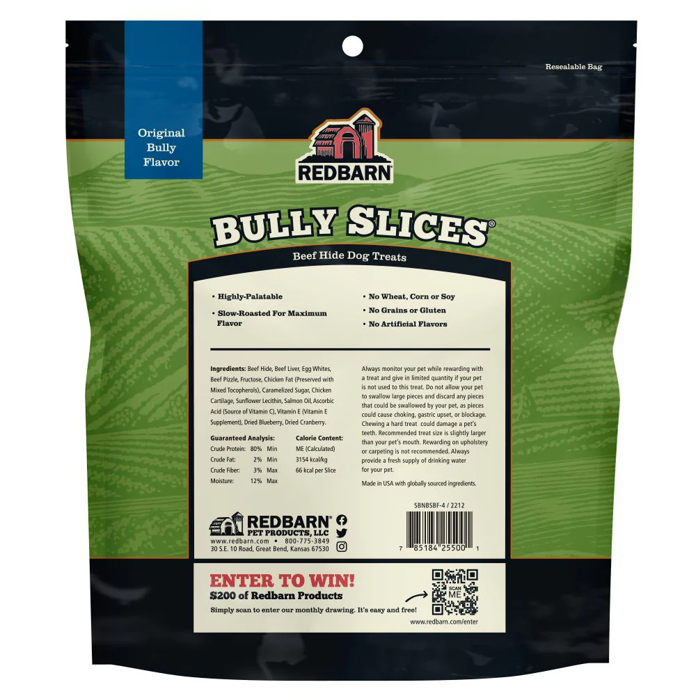 Redbarn Dog Chews Bully Slices 9oz