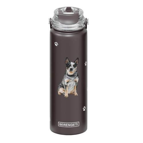 Serengeti Chihuahua Dark Stainless Steel Water Bottle 24oz