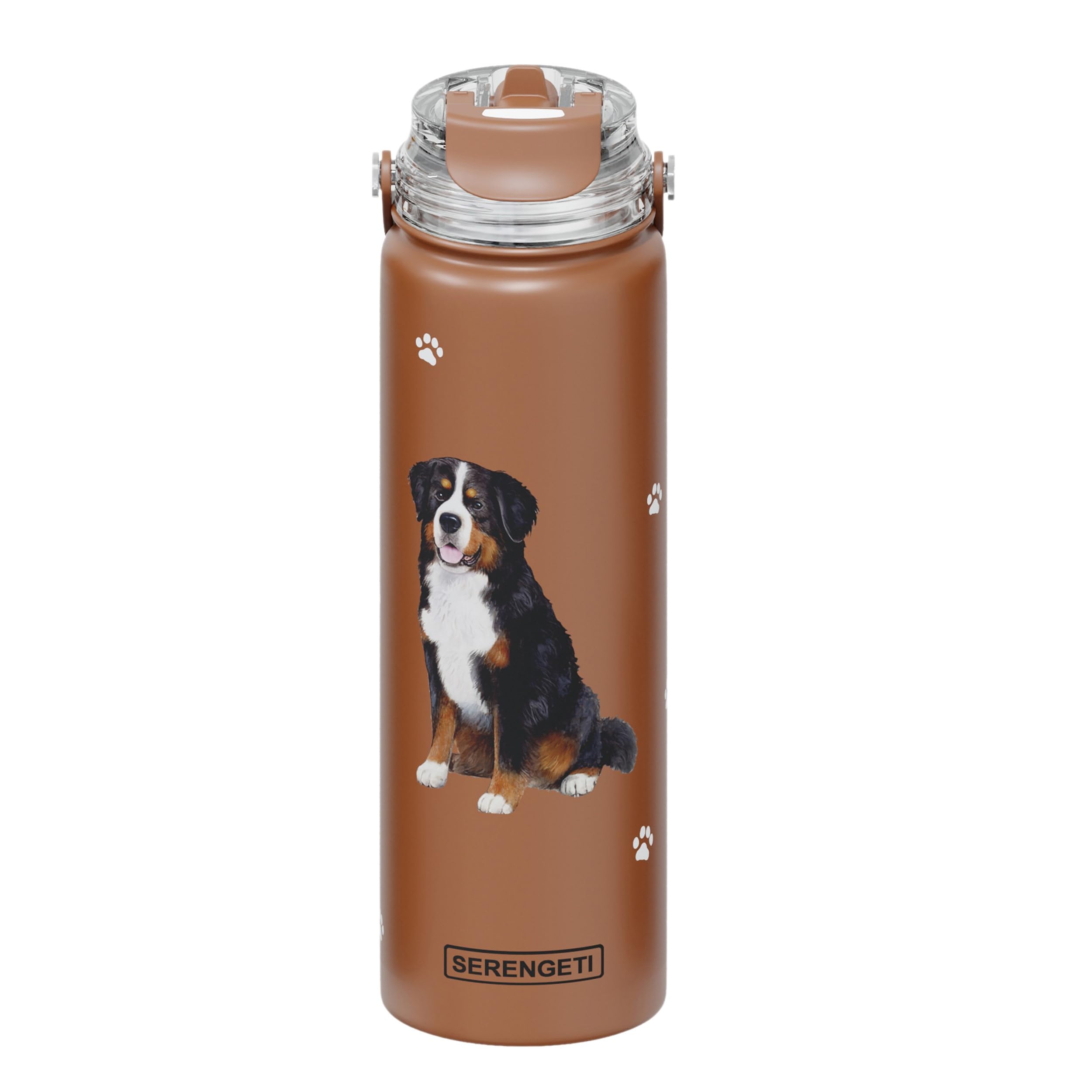 Serengeti Bernese Mountain Dog Stainless Steel Water Bottle 24oz