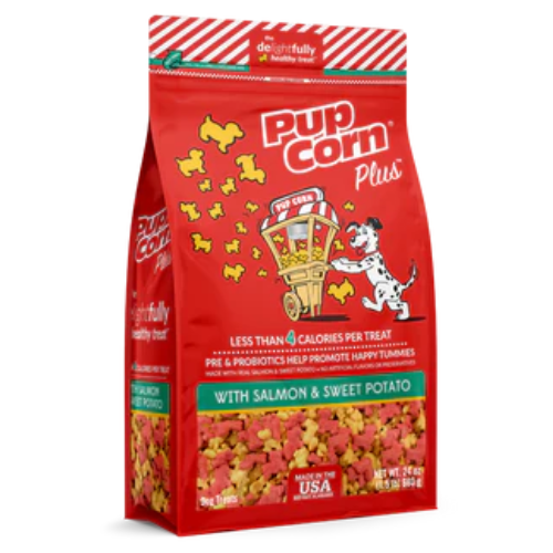 Pupcorn Plus Dog Treat Salmon & Sweet Potato 27oz