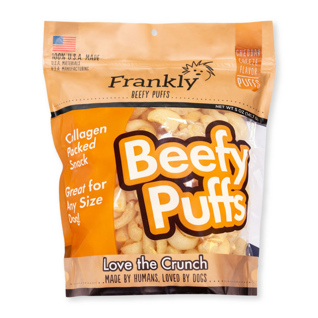 Frankly Dog Treats Beefy Puffs Collagen Cheeze 2.5oz