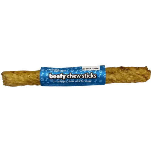 Frankly Dog Chews Beefy Sticks Peanut Butter