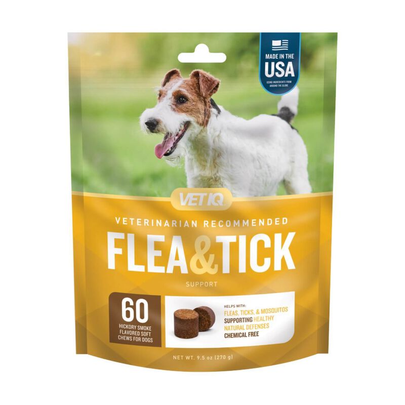 VET IQ FLEA & TICK CHEW 60CT