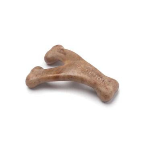 Benebone Dog Chew Toy Wishbone Bacon Puppy Medium