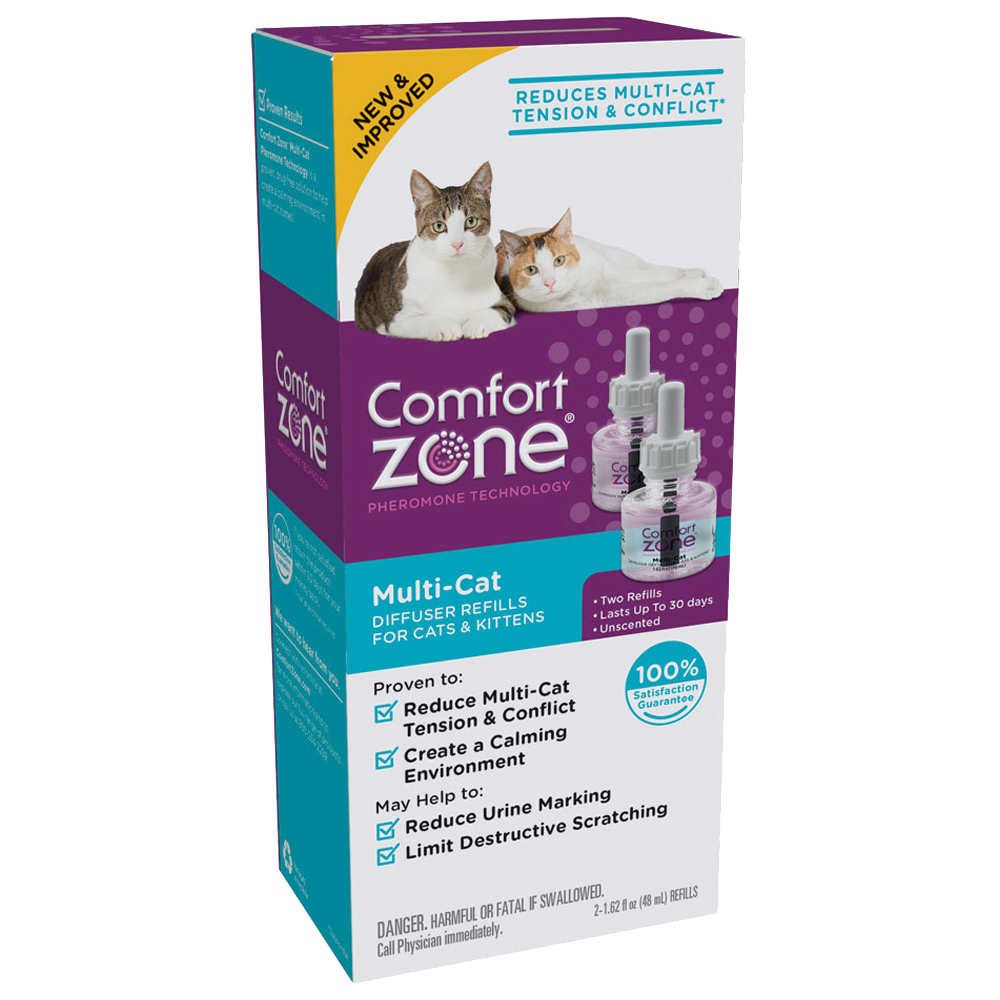 Comfort Zone Multicat Calming Diffuser Refills For Cats & Kittens 2 Pack