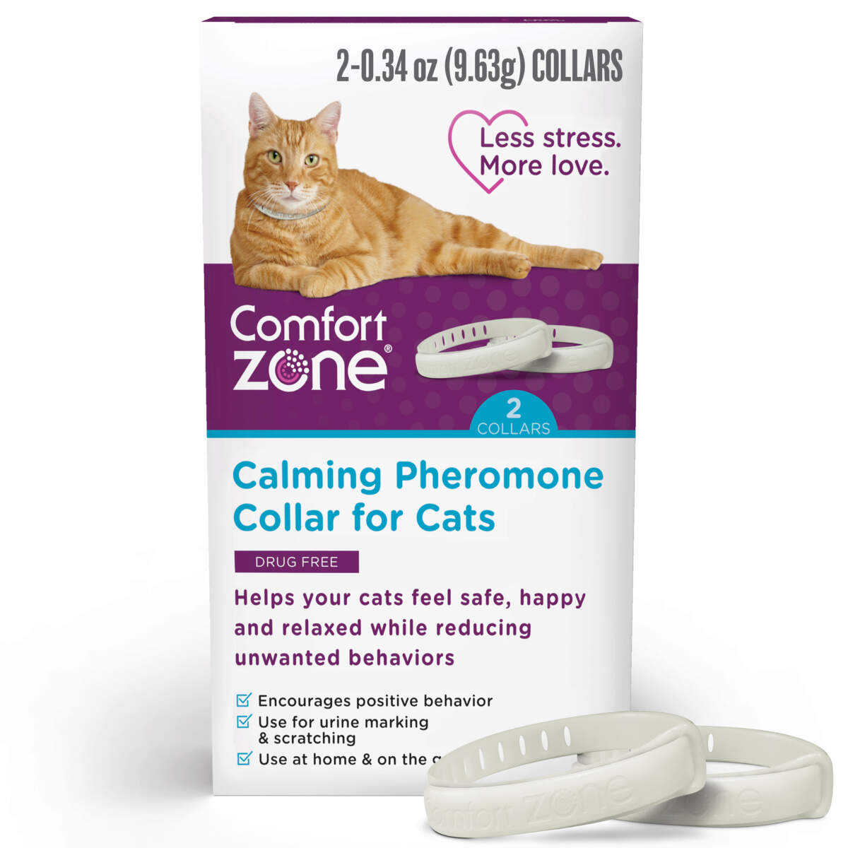 Comfort Zone Calming Pheromone Collar for Cats 2 Pack