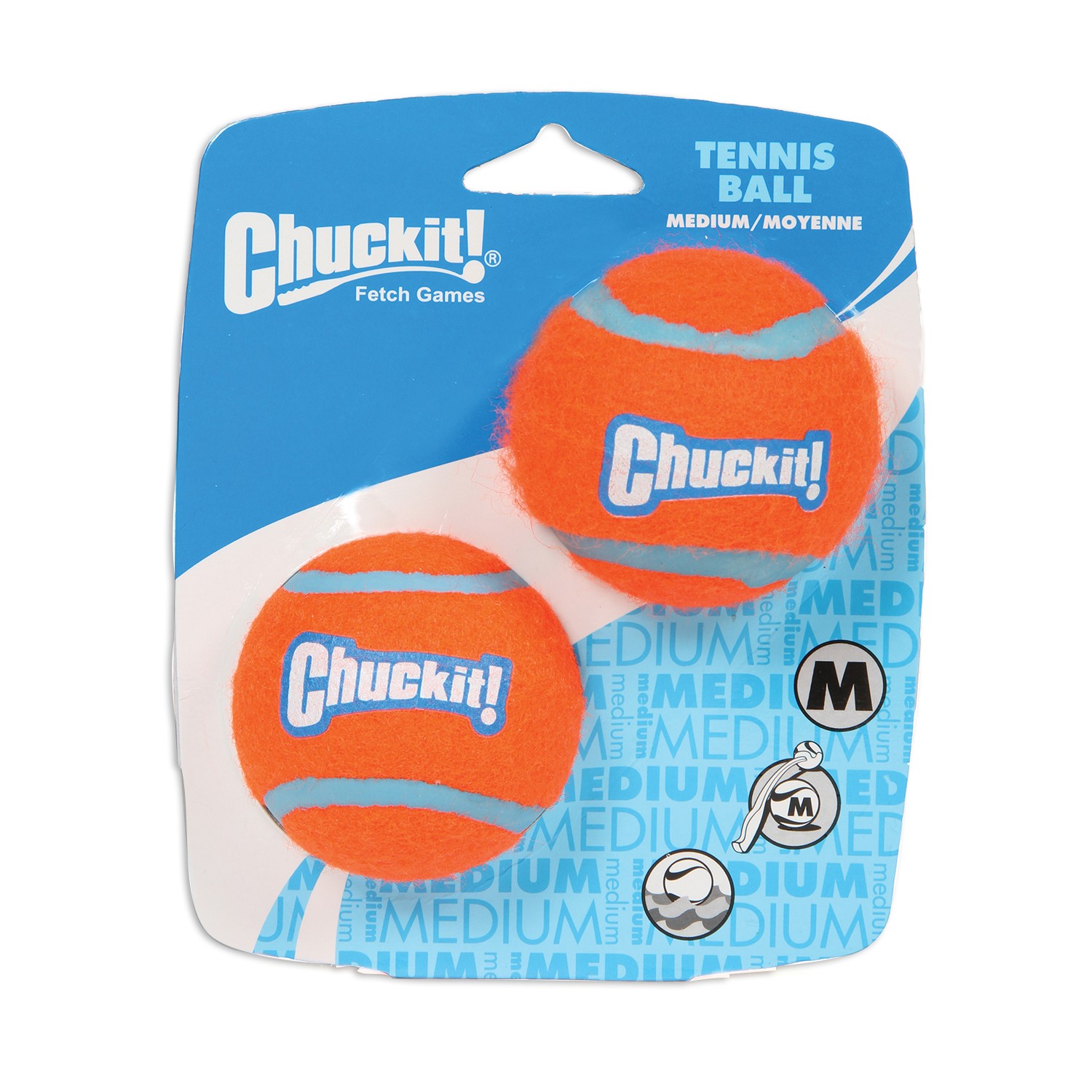 Chuckit! Dog Toy Tesnnis Ball Medium 2 Pack