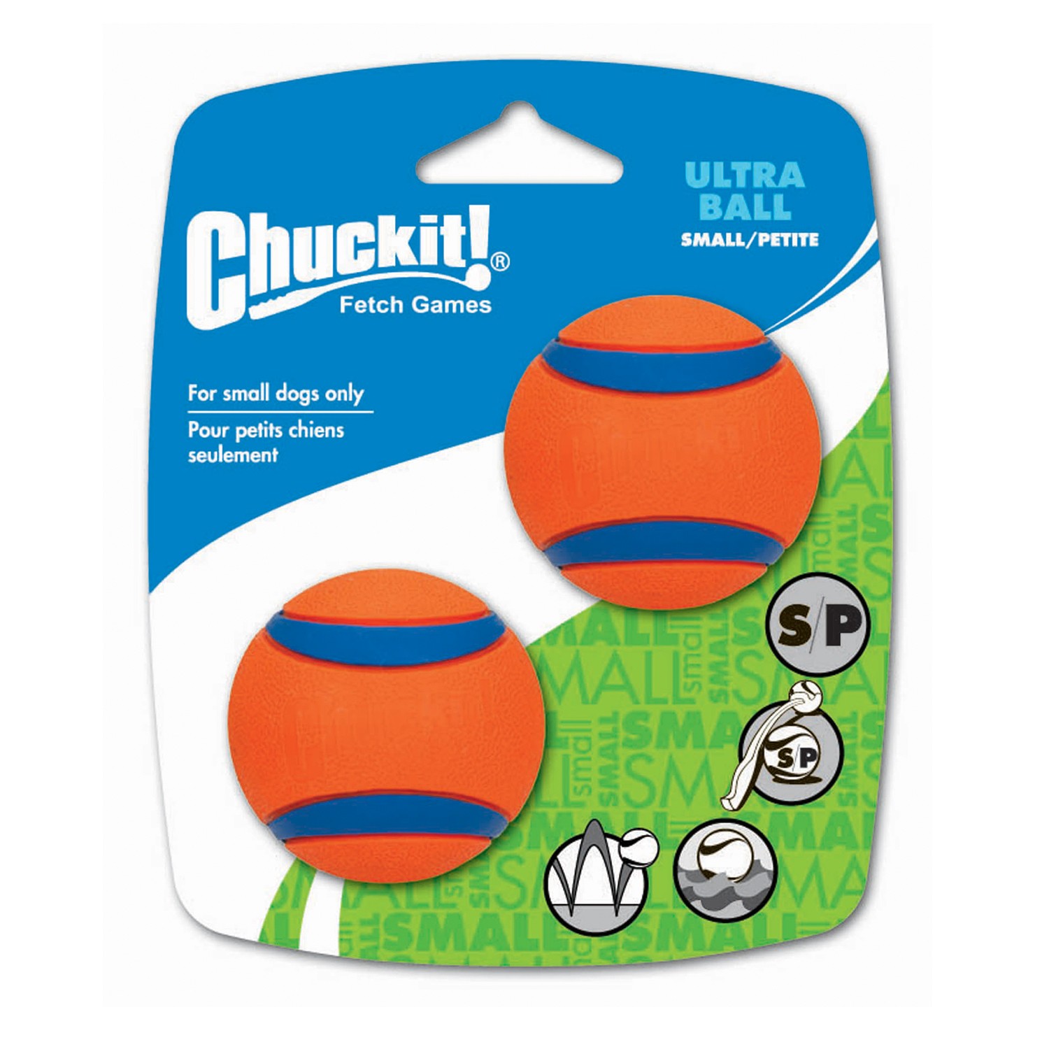 Chuckit! Dog Toy Ultra Ball Small 2 Pack