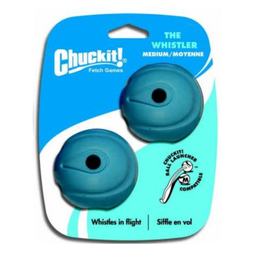 Chuckit! Dog Toy Whistle Ball Medium 2.5'' 2 Pack