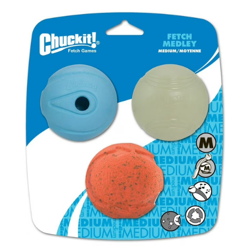 Chuckit! Dog Toy Fetch Speciality Dog Ball Assorted 3 Pack