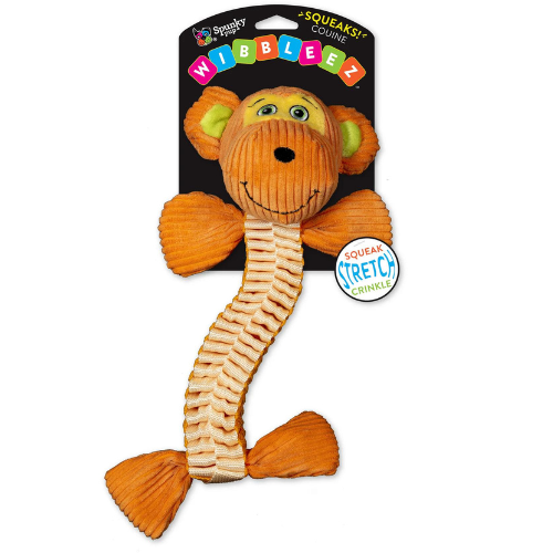 Spunky Pup Wibbleez Dog Toy Short Stretch Animal Assorted