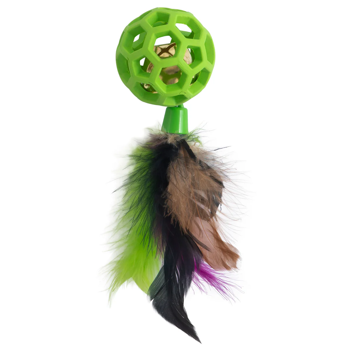 JW Pet Cat Toy Cataction Feather Ball with Bell