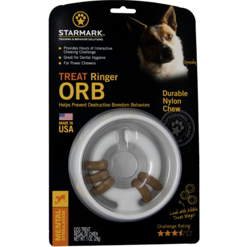 Starmark Dog Toy Treat Ringer Orb Tough Chew