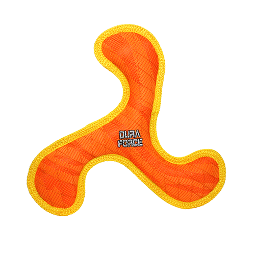 DuraForce Dog Toy Boomerang Orange