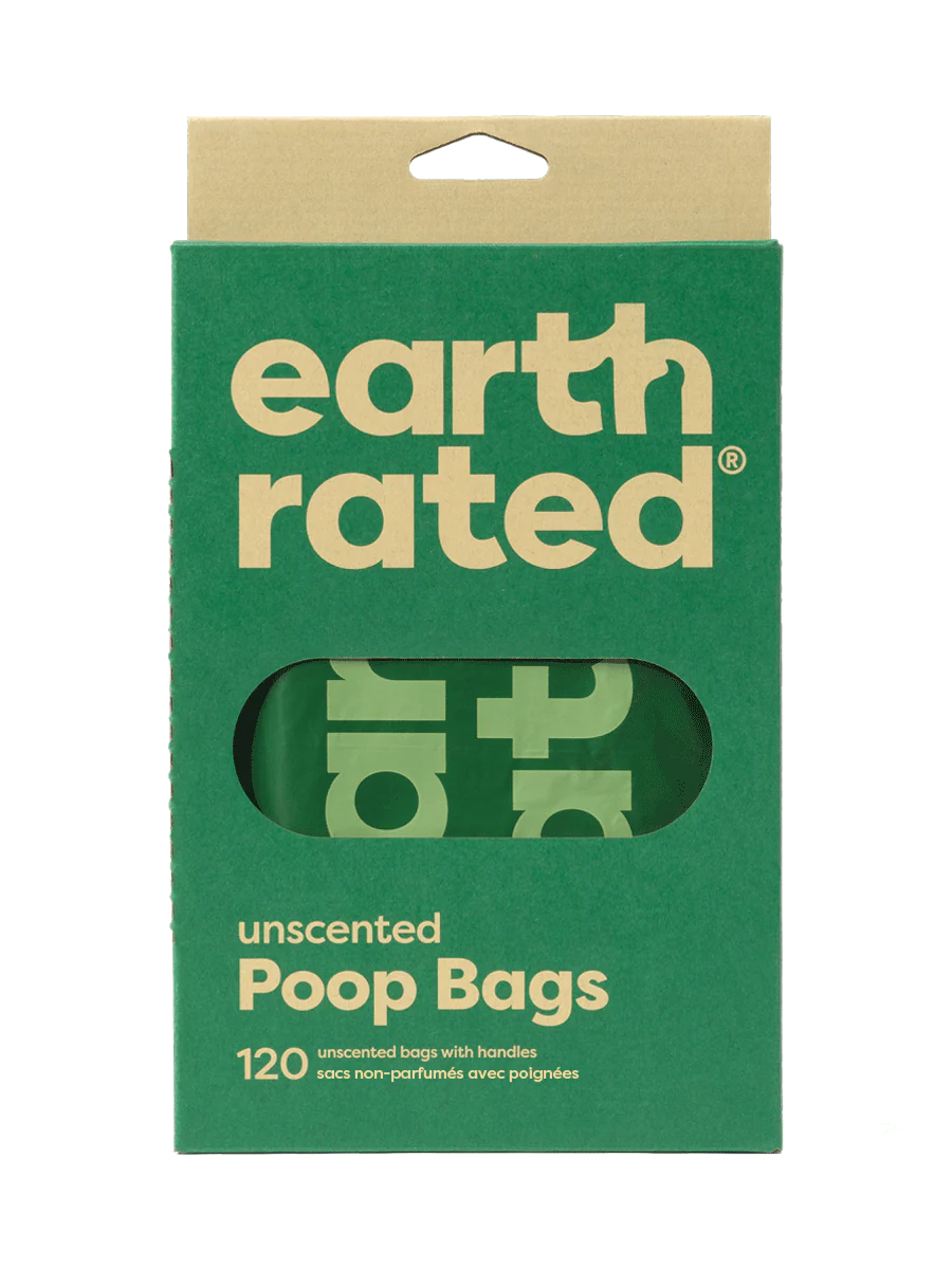 Earth Rated Poop Bags Unscented with Handle 120 CT