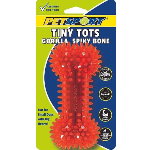 Petsport Dog Toy Tiny Tots Gorilla Bone Assorted