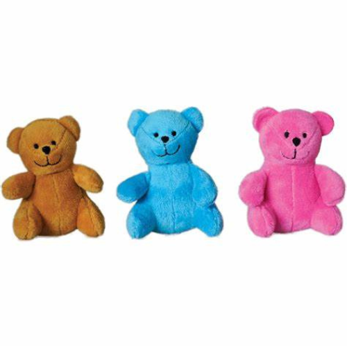 Petsport Dog Toy Plush Tiny Teddy 3'' Assorted