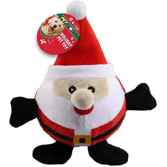 Petsport Holiday Plush Squeak Ball 4.5" Assorted Dog Toy