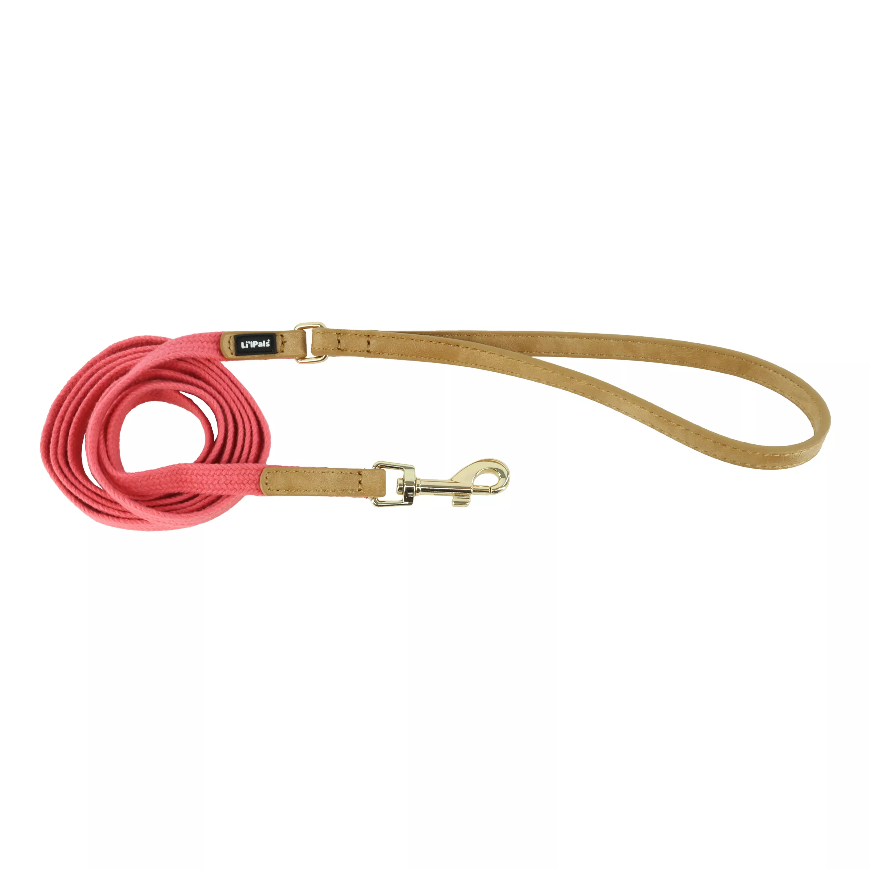 LIL PALS LEASH WOVEN PINK 6'