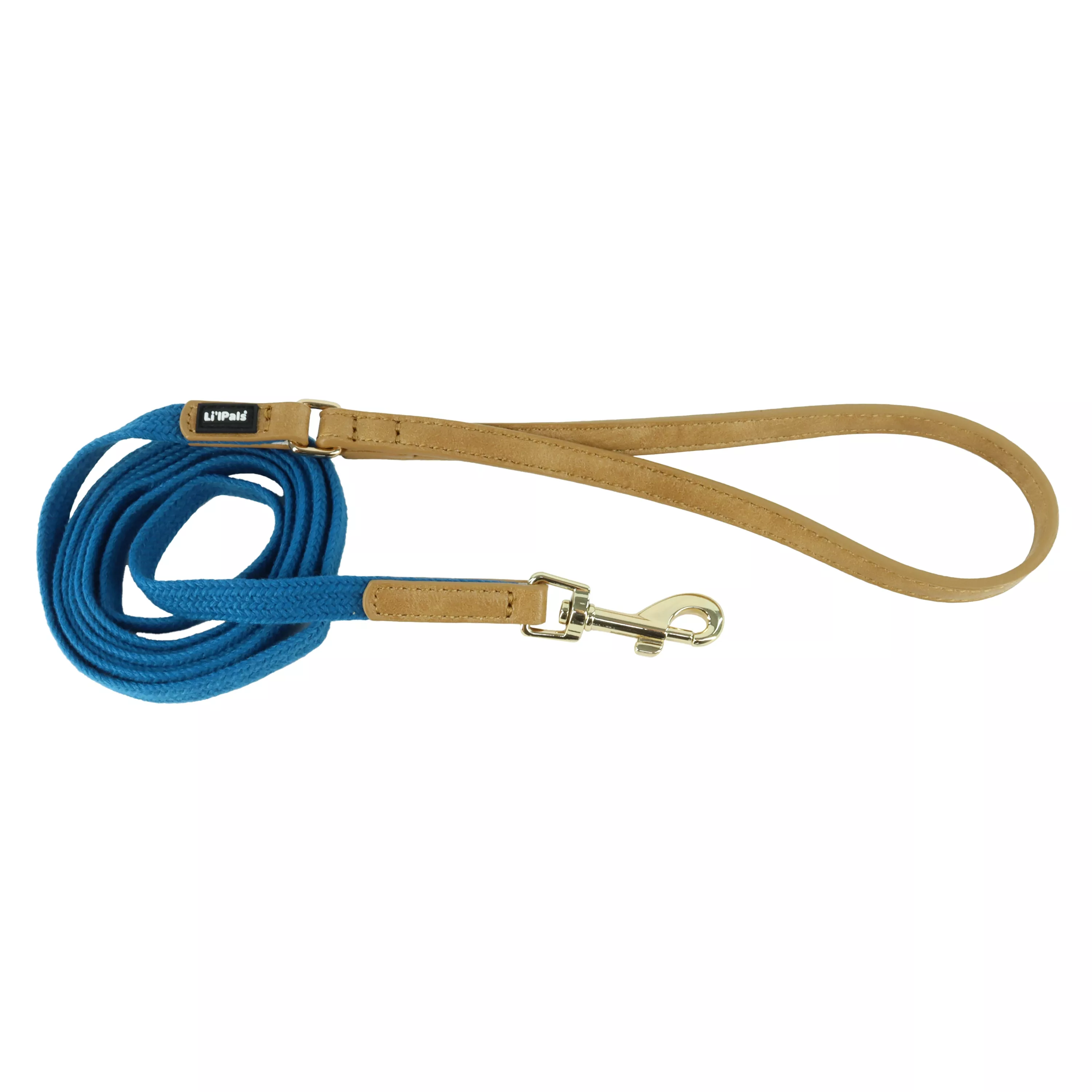 LIL PALS LEASH WOVEN BLUE 6'