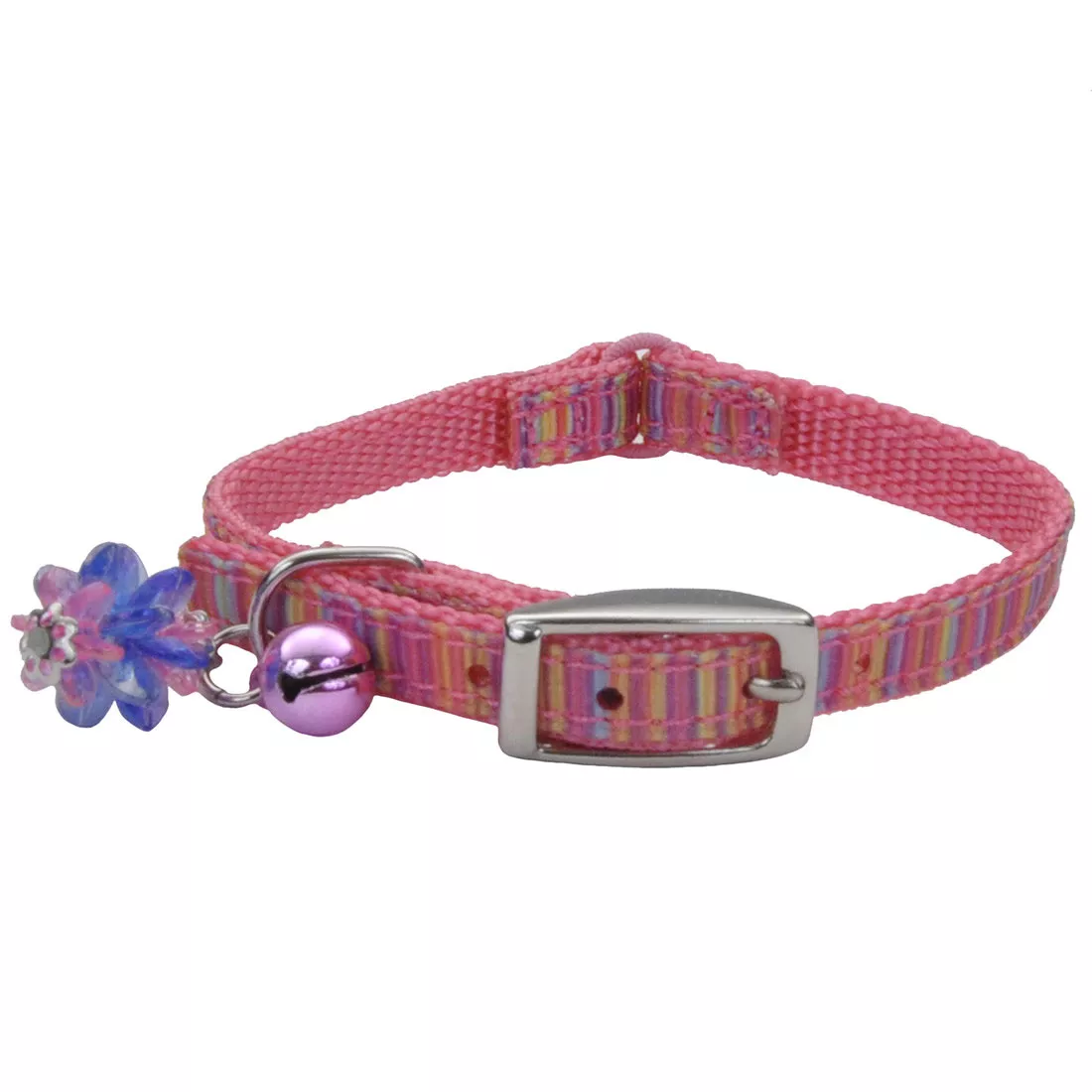 LIL PALS F COLLAR PINK STRIPE 8"