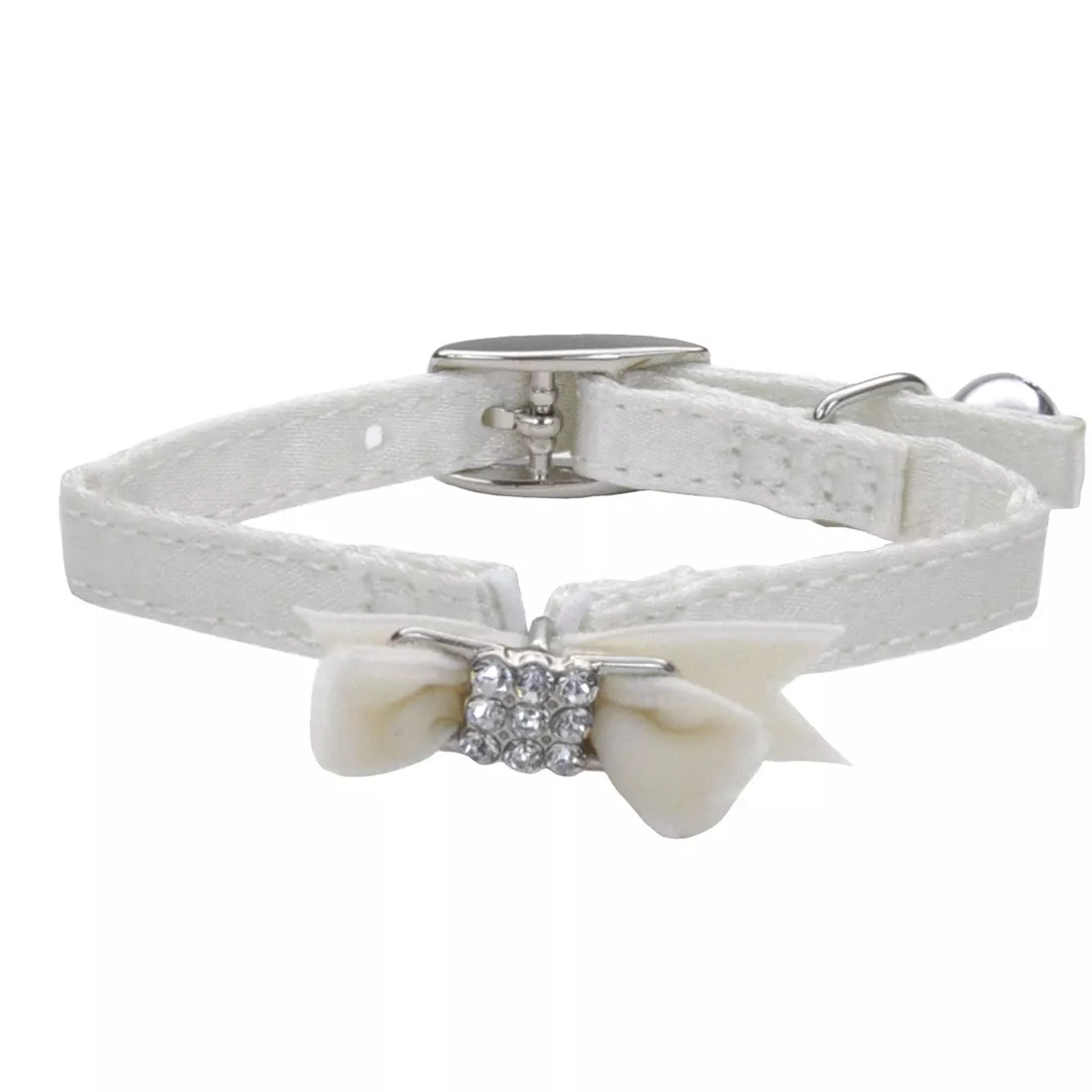 LIL PALS F COLLAR WHITE BOW 8"