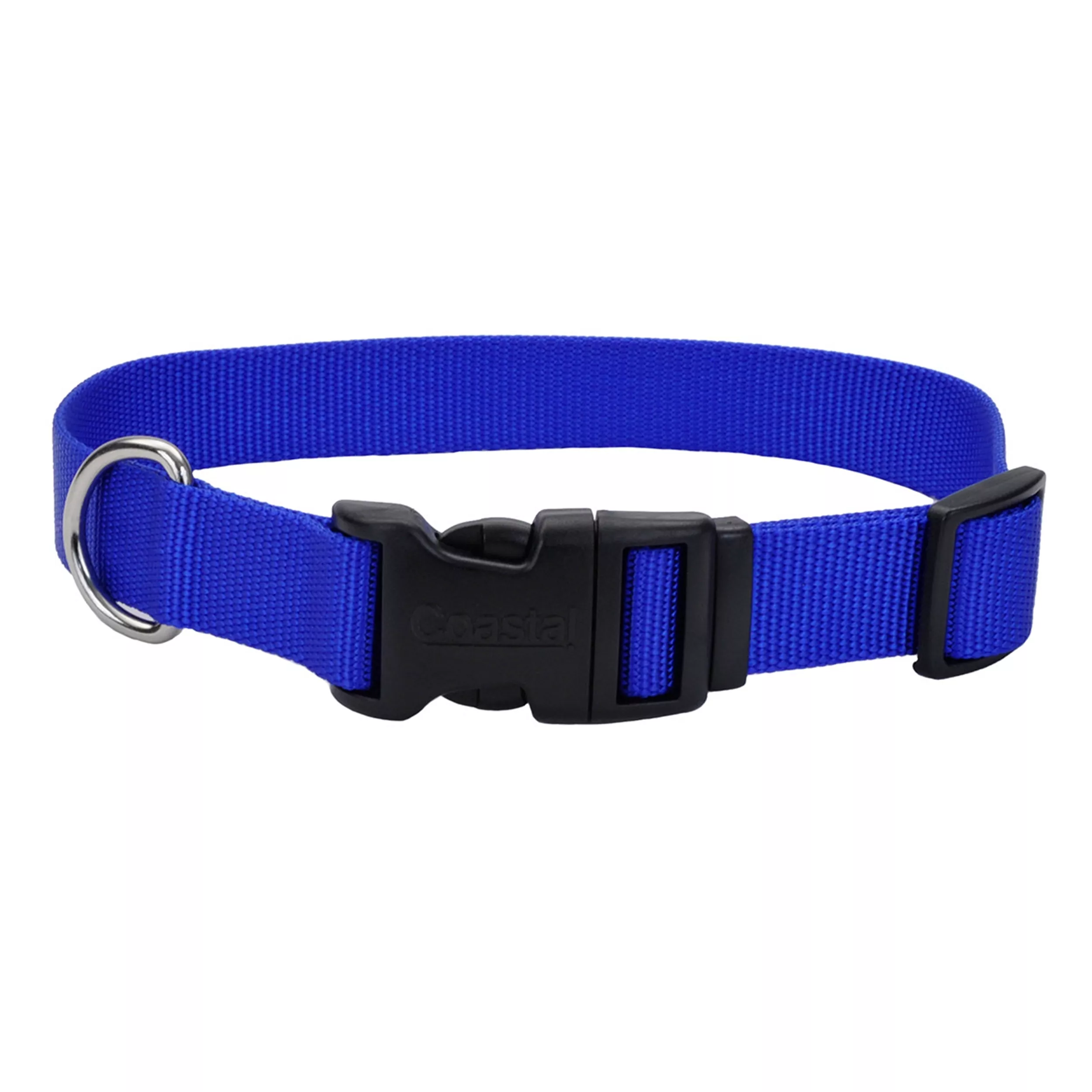 Coastal Adjustable Nylon Dog Collar with Tuff Buckle 3/8 x 12'' Blue