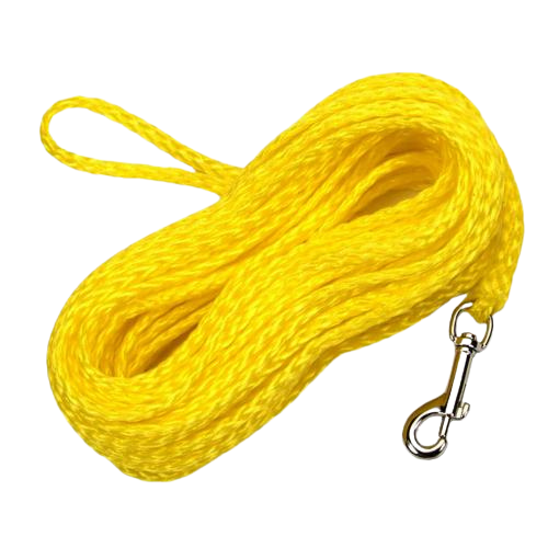 Coastal Water & Woods Dog Training Lead 1/4'' x 50' Poly Cord Yellow