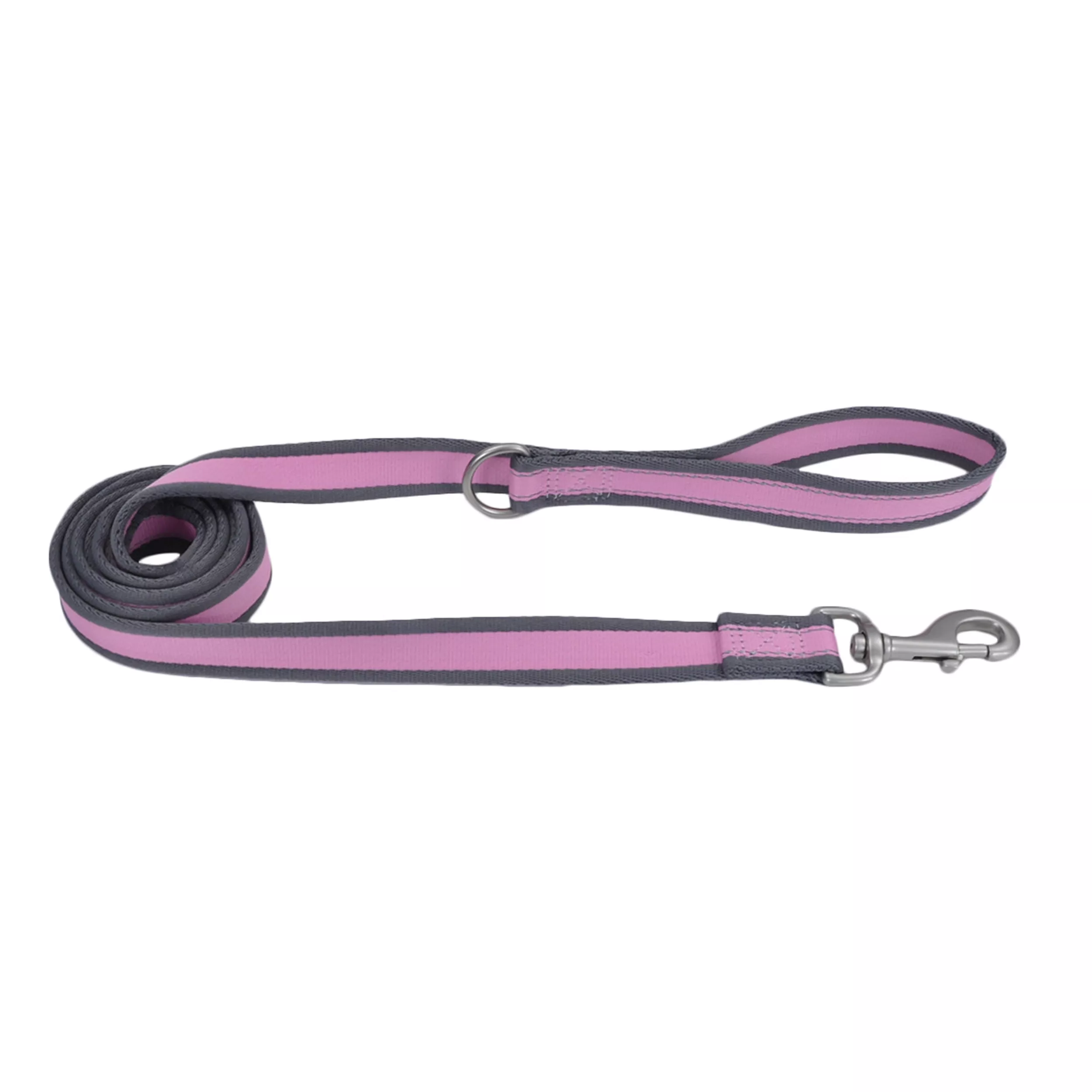 Coastal Pet Attire Pro Reflective Dog Leash 1'' x 6' Pink Grey