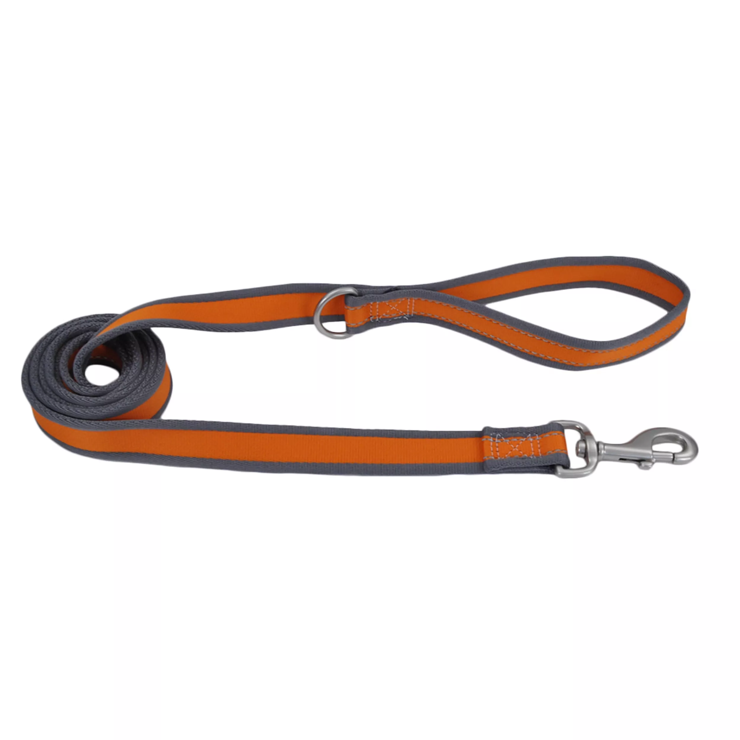 Coastal Pet Attire Pro Reflective Dog Leash 1'' x 6' Orange Grey