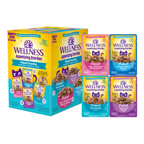Wellness Cat Appetizing Entrees Flaked Variety 8pk