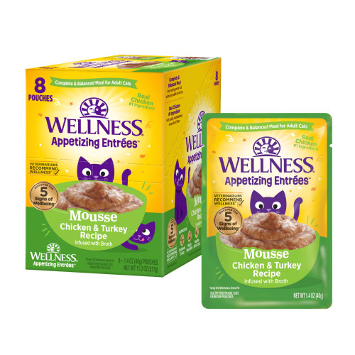 Wellness Cat Appetizing Entrees Mousse Turkey 1.4oz