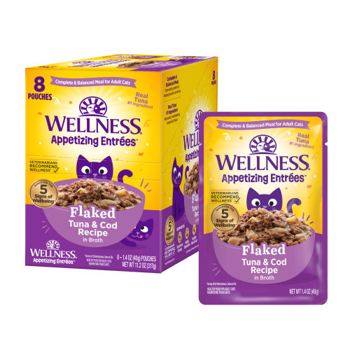 Wellness Cat Appetizing Entrees Flaked Tune & Cod 1.4oz