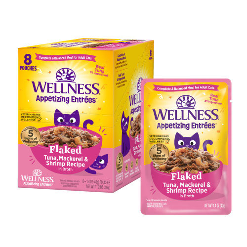 Wellness Cat Appetizing Entrees Flaked Tuna & Shrimp 1.4oz