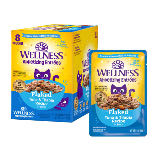 Wellness Cat Appetizing Entrees Flaked Tuna & Tilapia 1.4oz