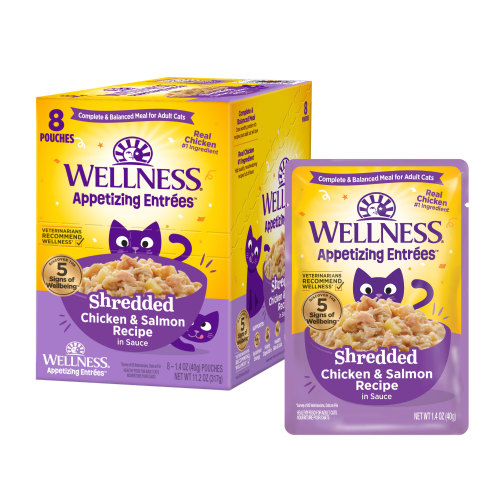 Wellness Cat Appetizing Entrees Shredded Chicken & Salmon 1.4oz